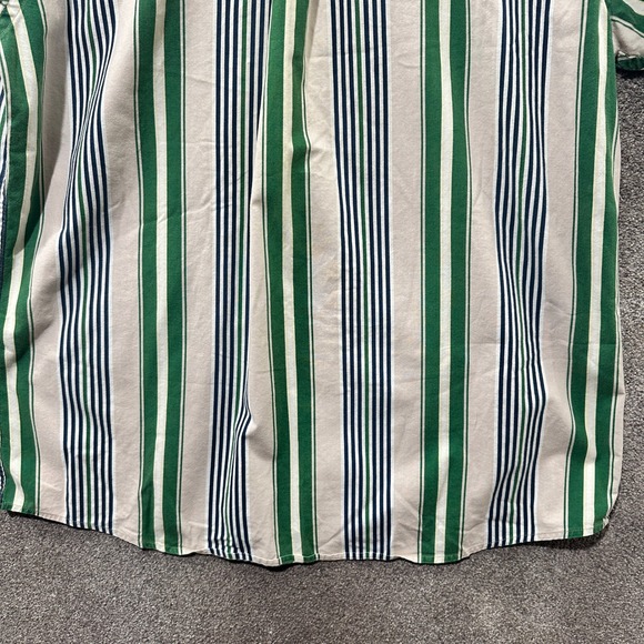 VTG Links Edition Button‎ Up Shirt Men XL Retro Striped Short Sleeve Cotton - Picture 11 of 11
